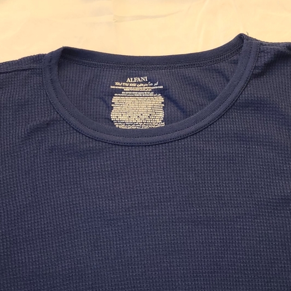 alfani thermal knit waffle crew